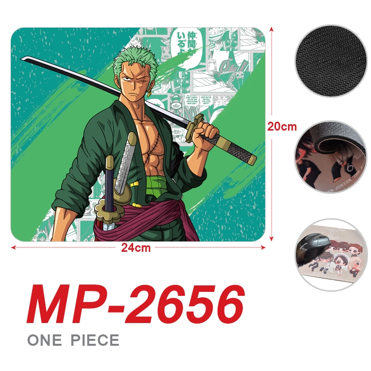One Piece Anime Full Color Printing Mouse Pad Unlocked 20X24cm price for 5 pcs MP-2656