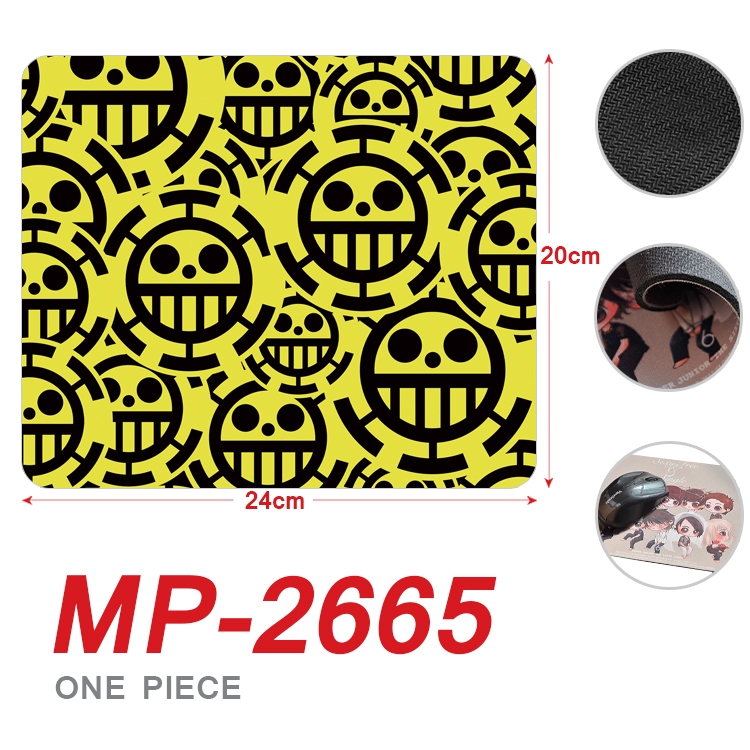 One Piece Anime Full Color Printing Mouse Pad Unlocked 20X24cm price for 5 pcs MP-2665