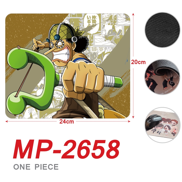 One Piece Anime Full Color Printing Mouse Pad Unlocked 20X24cm price for 5 pcs MP-2658