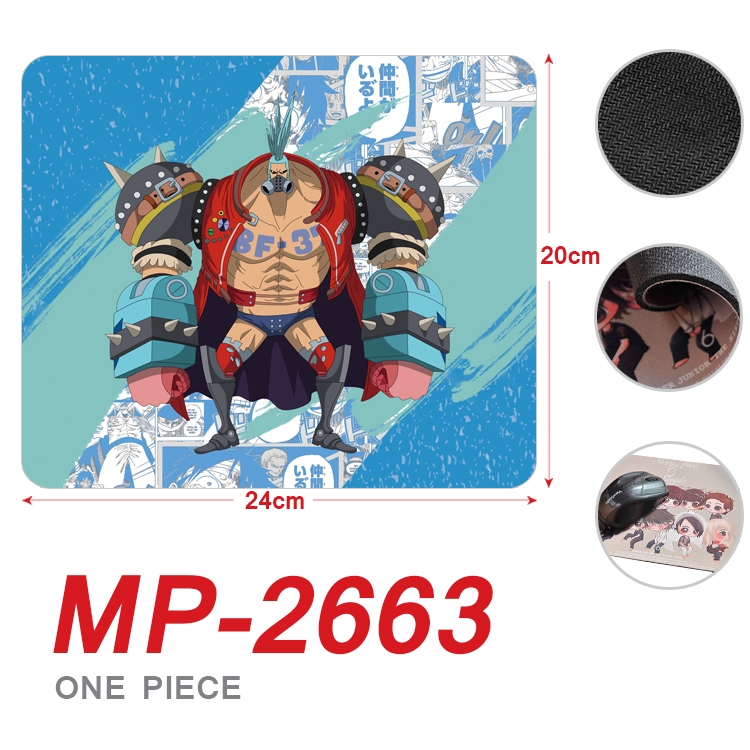 One Piece Anime Full Color Printing Mouse Pad Unlocked 20X24cm price for 5 pcs MP-2663