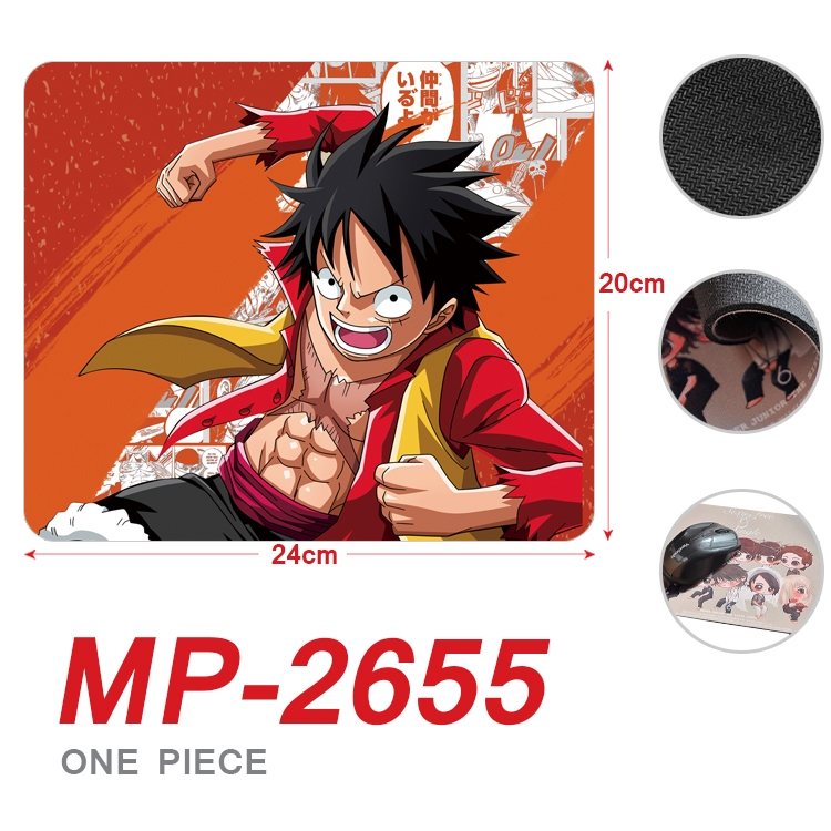 One Piece Anime Full Color Printing Mouse Pad Unlocked 20X24cm price for 5 pcs MP-2655