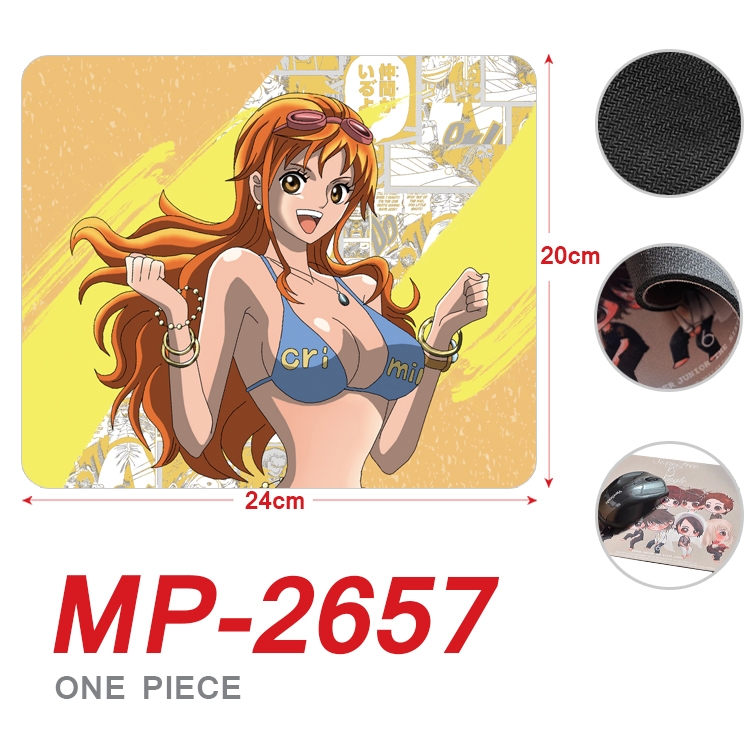 One Piece Anime Full Color Printing Mouse Pad Unlocked 20X24cm price for 5 pcs MP-2657