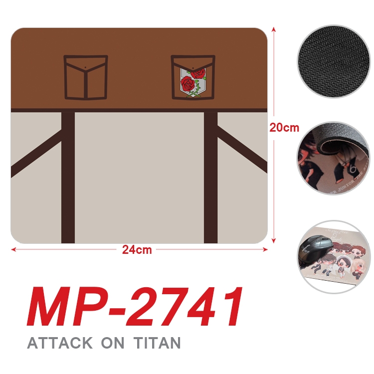 Shingeki no Kyojin Anime Full Color Printing Mouse Pad Unlocked 20X24cm price for 5 pcs MP-2741