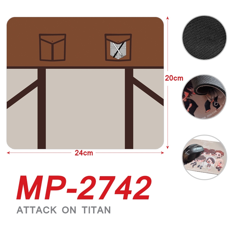 Shingeki no Kyojin Anime Full Color Printing Mouse Pad Unlocked 20X24cm price for 5 pcs MP-2742