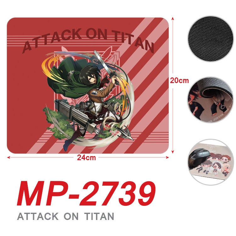 Shingeki no Kyojin Anime Full Color Printing Mouse Pad Unlocked 20X24cm price for 5 pcs MP-2739