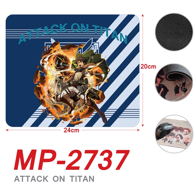 Shingeki no Kyojin Anime Full Color Printing Mouse Pad Unlocked 20X24cm price for 5 pcs MP-2737