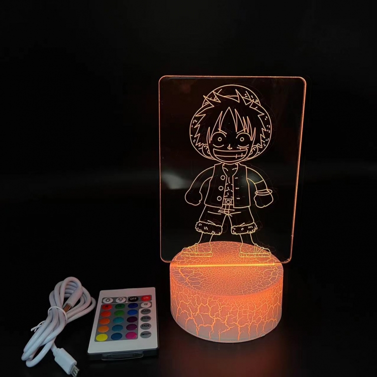 One Piece creative visualization lamp  Standing Plates white cracked base 205x143x59mm  3810