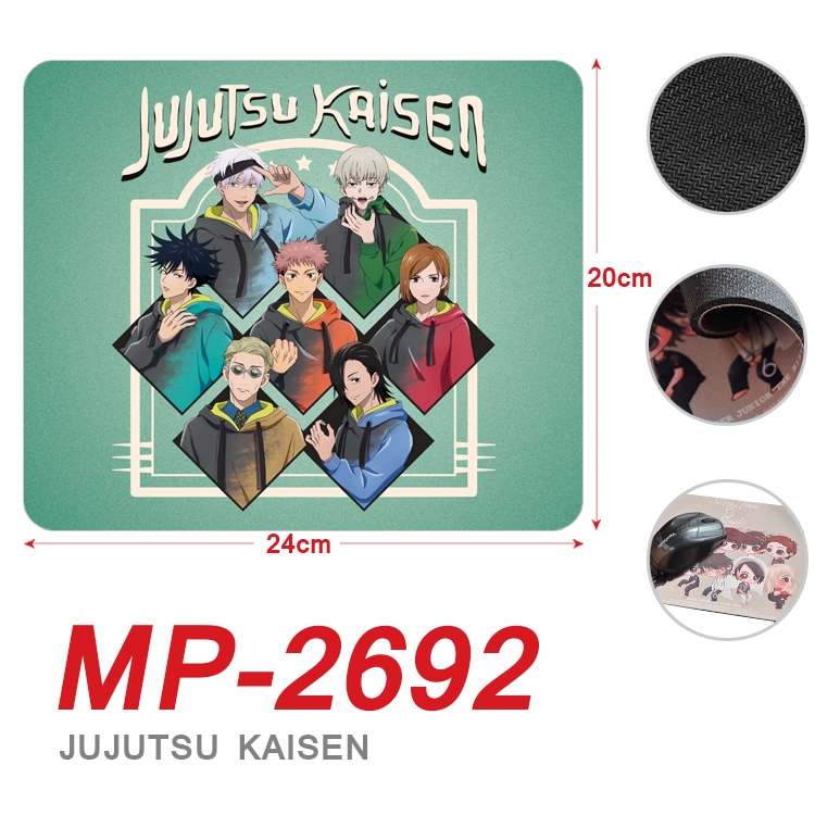 Jujutsu Kaisen Anime Full Color Printing Mouse Pad Unlocked 20X24cm price for 5 pcs MP-2692