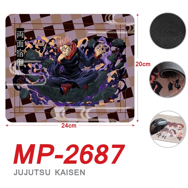 Jujutsu Kaisen Anime Full Color Printing Mouse Pad Unlocked 20X24cm price for 5 pcs MP-2687