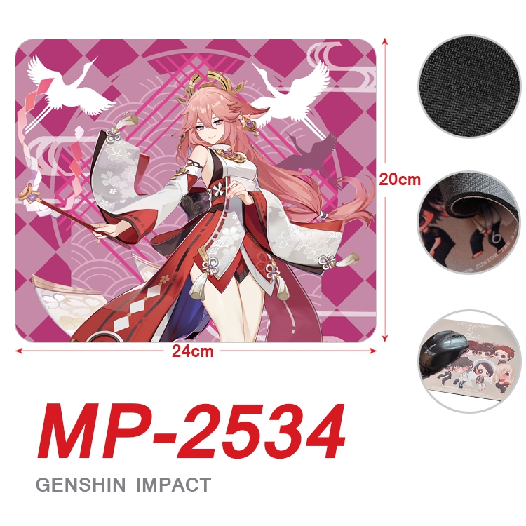 Genshin Impact Anime Full Color Printing Mouse Pad Unlocked 20X24cm price for 5 pcs MP-2534