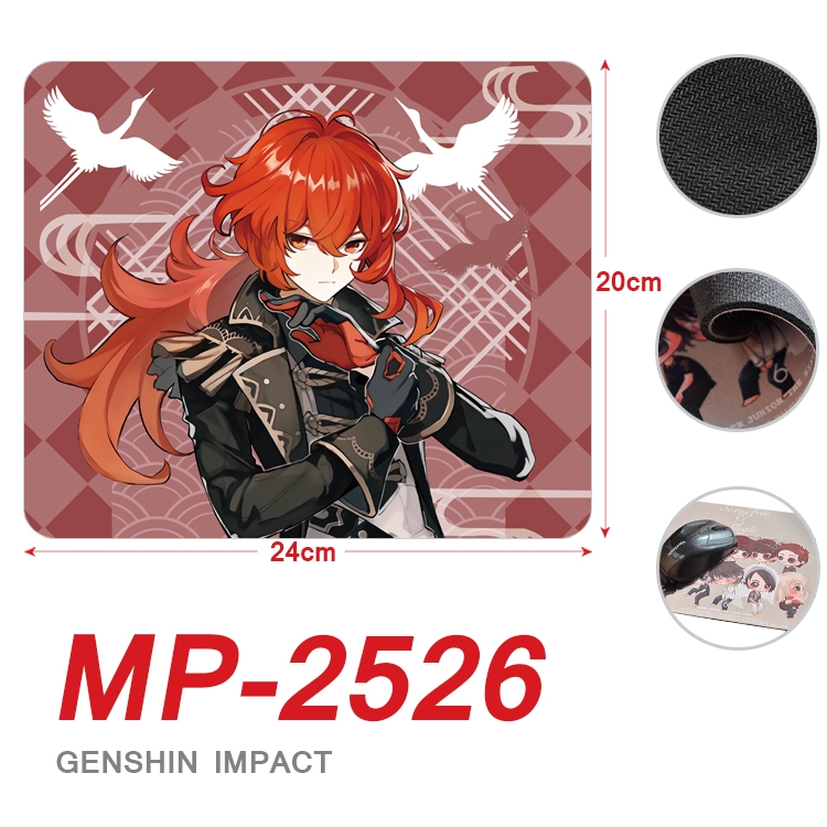 Genshin Impact Anime Full Color Printing Mouse Pad Unlocked 20X24cm price for 5 pcs MP-2526