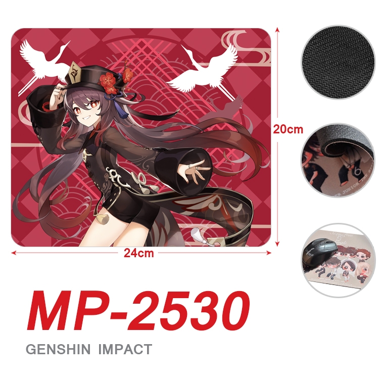 Genshin Impact Anime Full Color Printing Mouse Pad Unlocked 20X24cm price for 5 pcs MP-2530