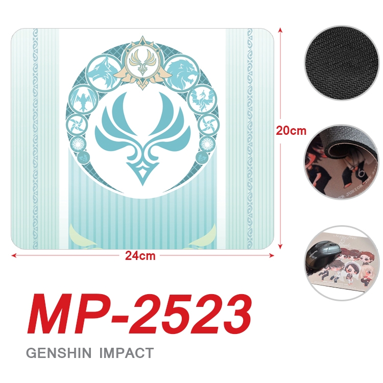 Genshin Impact Anime Full Color Printing Mouse Pad Unlocked 20X24cm price for 5 pcs MP-2523