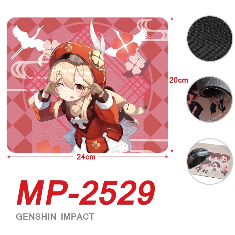 Genshin Impact Anime Full Color Printing Mouse Pad Unlocked 20X24cm price for 5 pcs MP-2529