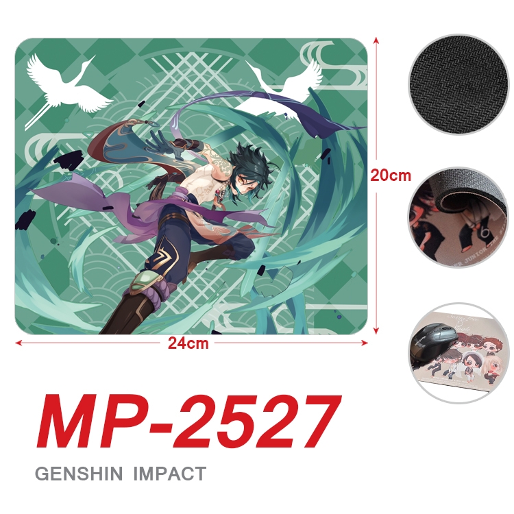 Genshin Impact Anime Full Color Printing Mouse Pad Unlocked 20X24cm price for 5 pcs MP-2527