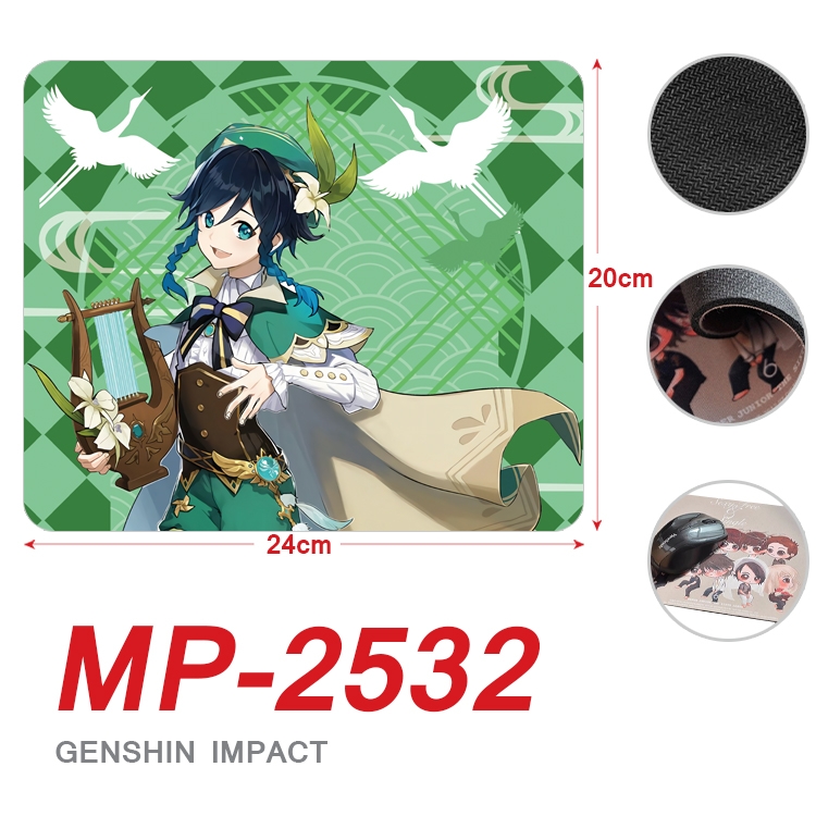 Genshin Impact Anime Full Color Printing Mouse Pad Unlocked 20X24cm price for 5 pcs MP-2532