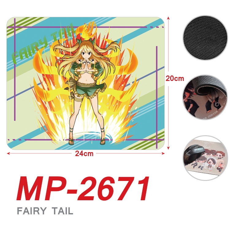 Fairy tail Anime Full Color Printing Mouse Pad Unlocked 20X24cm price for 5 pcs MP-2671