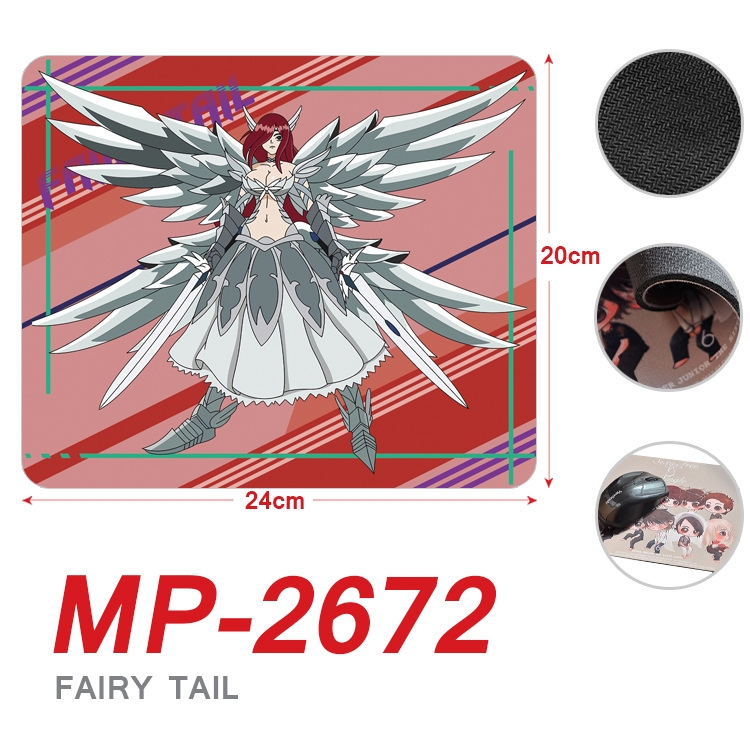 Fairy tail Anime Full Color Printing Mouse Pad Unlocked 20X24cm price for 5 pcs MP-2672