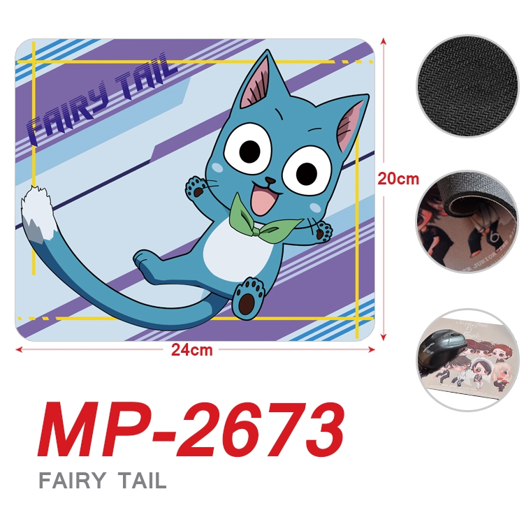 Fairy tail Anime Full Color Printing Mouse Pad Unlocked 20X24cm price for 5 pcs MP-2673
