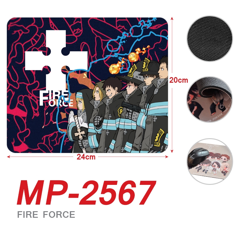 Fire Force Anime Full Color Printing Mouse Pad Unlocked 20X24cm price for 5 pcs MP-2567