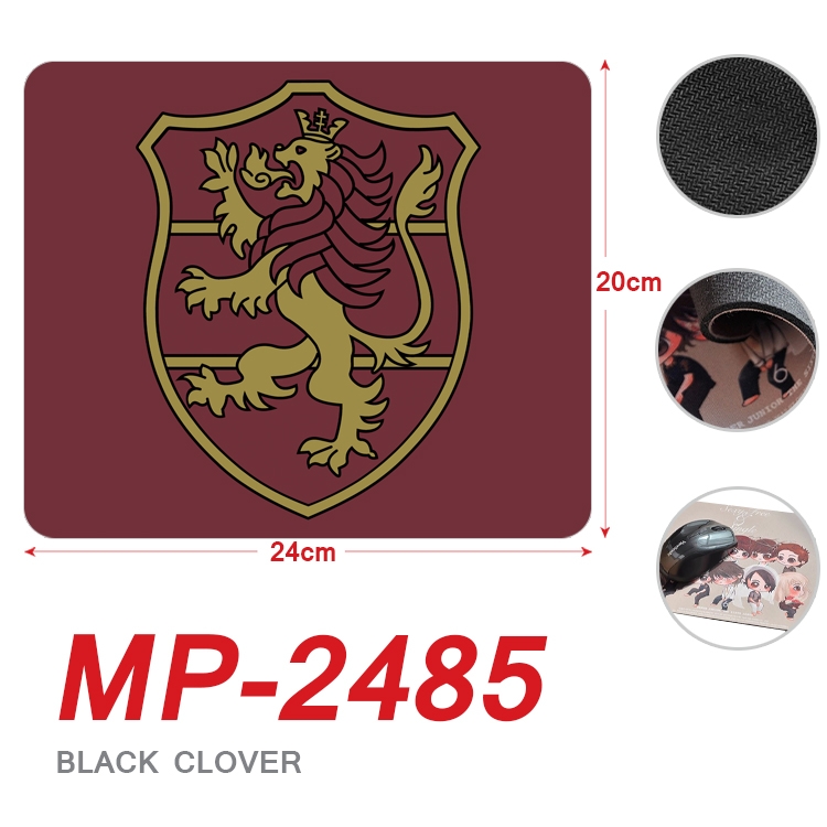 Black Clover Anime Full Color Printing Mouse Pad Unlocked 20X24cm price for 5 pcs MP-2485