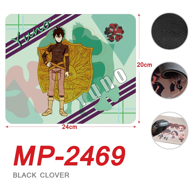 Black Clover Anime Full Color Printing Mouse Pad Unlocked 20X24cm price for 5 pcs MP-2469