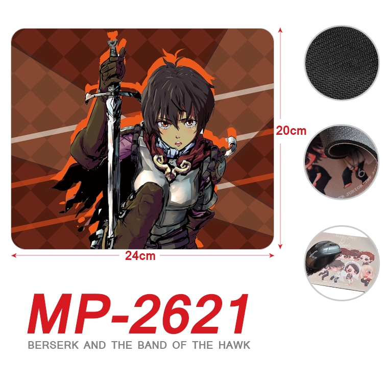 BERSERK Anime Full Color Printing Mouse Pad Unlocked 20X24cm price for 5 pcs MP-2621