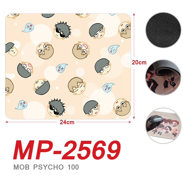 Mob Psycho 100 Anime Full Color Printing Mouse Pad Unlocked 20X24cm price for 5 pcs  MP-2569