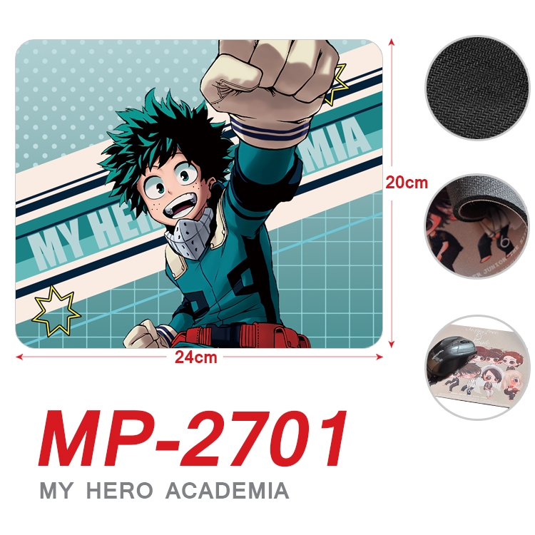 My Hero Academia Anime Full Color Printing Mouse Pad Unlocked 20X24cm price for 5 pcs MP-2701