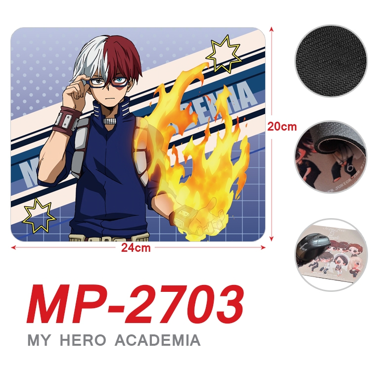My Hero Academia Anime Full Color Printing Mouse Pad Unlocked 20X24cm price for 5 pcs MP-2703