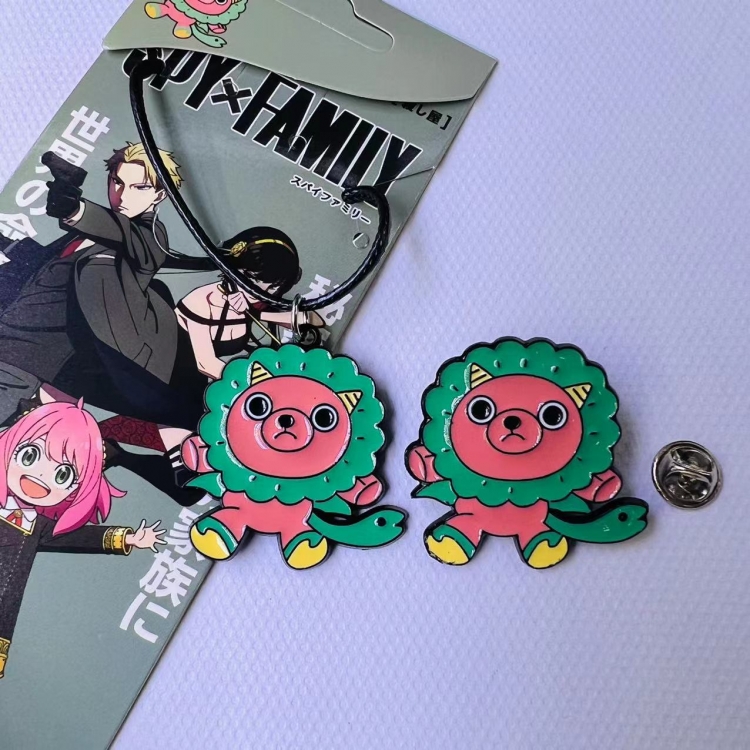 SPY×FAMILY Anime peripheral metal brooch necklace