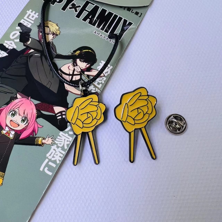 SPY×FAMILY Anime peripheral metal brooch necklace