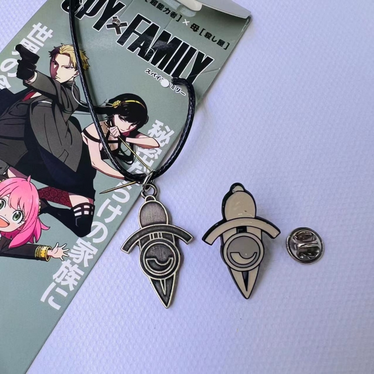 SPY×FAMILY Anime peripheral metal brooch necklace