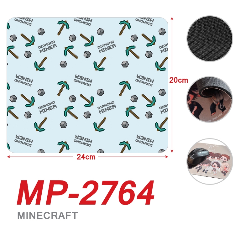 Minecraft Anime Full Color Printing Mouse Pad Unlocked 20X24cm price for 5 pcs MP-2764