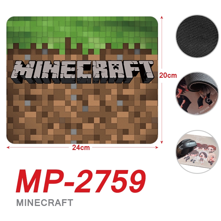 Minecraft Anime Full Color Printing Mouse Pad Unlocked 20X24cm price for 5 pcs MP-2759
