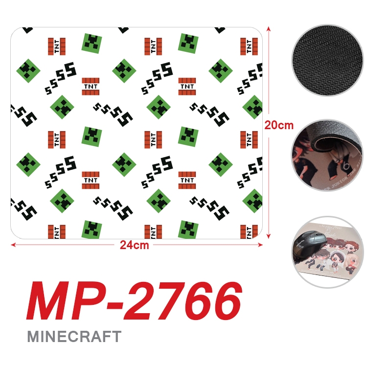 Minecraft Anime Full Color Printing Mouse Pad Unlocked 20X24cm price for 5 pcs MP-2766