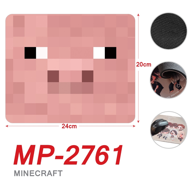 Minecraft Anime Full Color Printing Mouse Pad Unlocked 20X24cm price for 5 pcs MP-2761