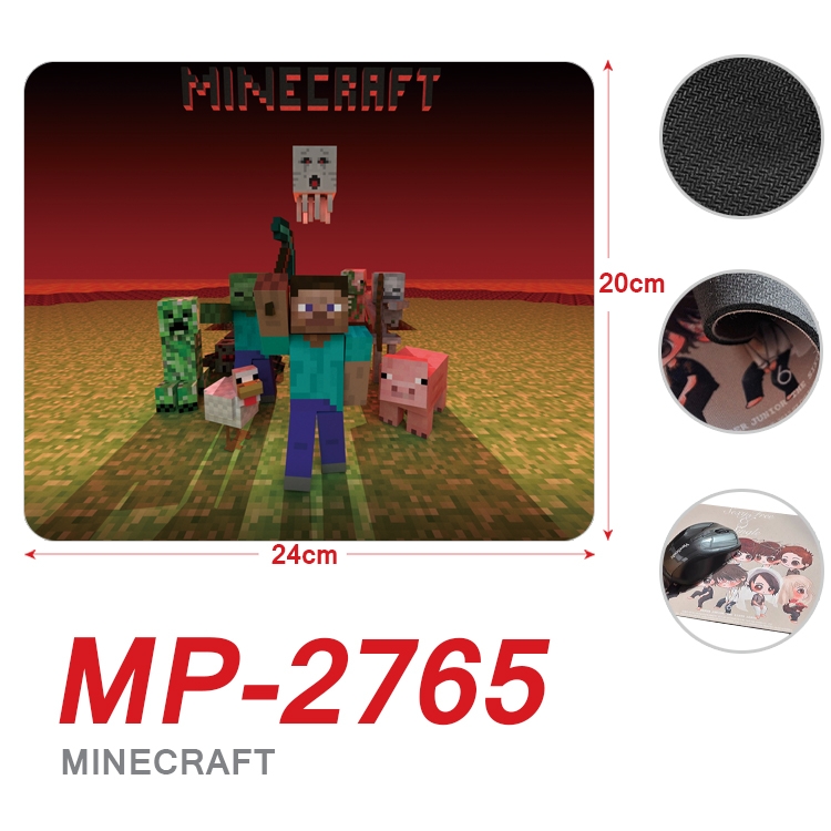 Minecraft Anime Full Color Printing Mouse Pad Unlocked 20X24cm price for 5 pcs MP-2765