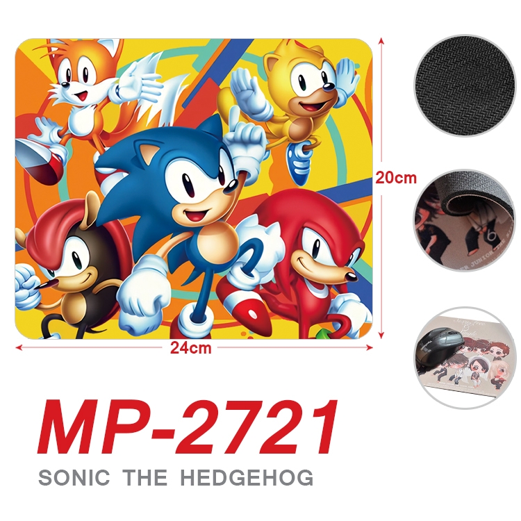 Sonic The Hedgehog Anime Full Color Printing Mouse Pad Unlocked 20X24cm price for 5 pcs  MP-2721