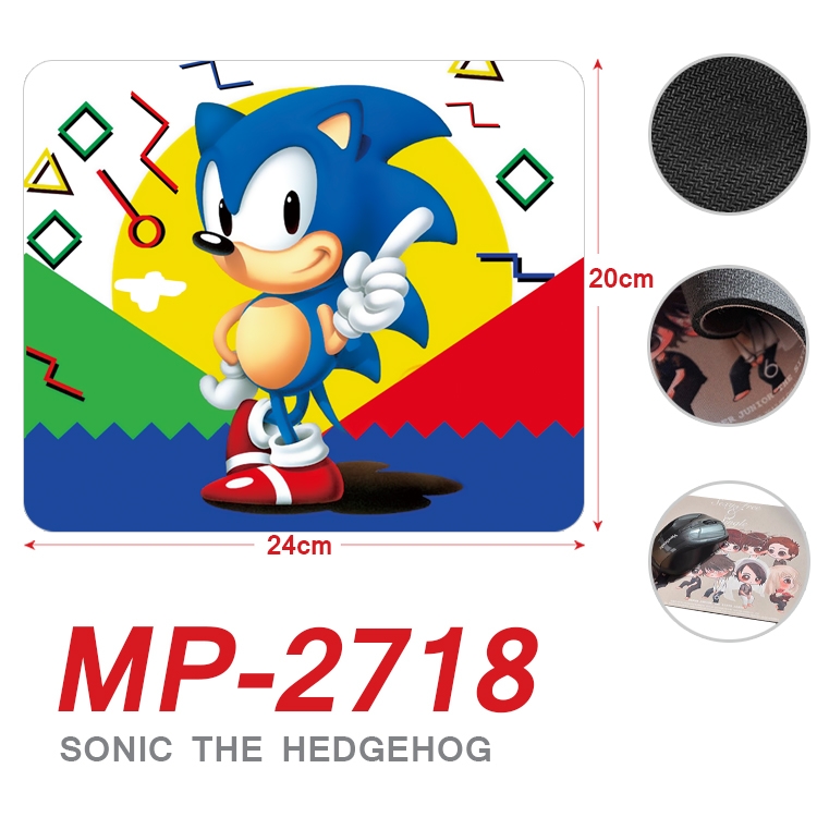 Sonic The Hedgehog Anime Full Color Printing Mouse Pad Unlocked 20X24cm price for 5 pcs MP-2718