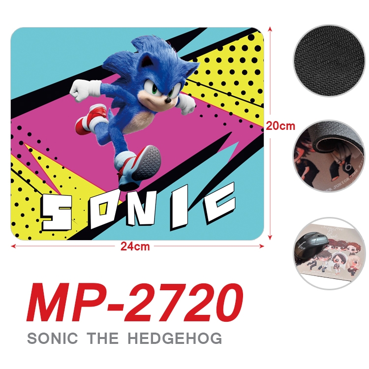 Sonic The Hedgehog Anime Full Color Printing Mouse Pad Unlocked 20X24cm price for 5 pcs MP-2720