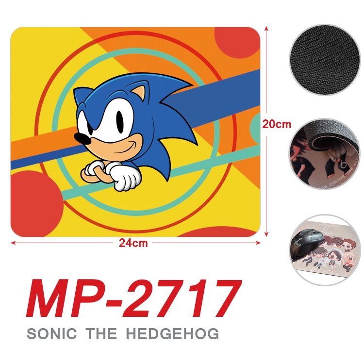 Sonic The Hedgehog Anime Full Color Printing Mouse Pad Unlocked 20X24cm price for 5 pcs MP-2717