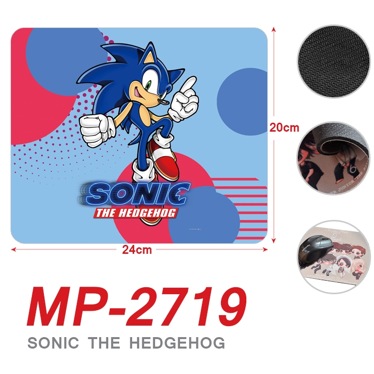 Sonic The Hedgehog Anime Full Color Printing Mouse Pad Unlocked 20X24cm price for 5 pcs MP-2719