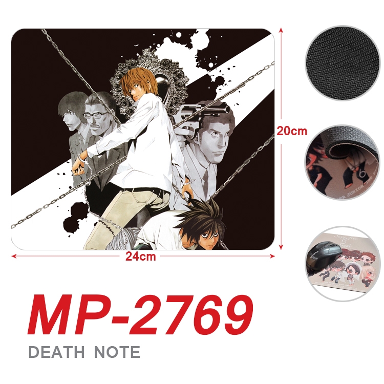 Death note Anime Full Color Printing Mouse Pad Unlocked 20X24cm price for 5 pcs MP-2769