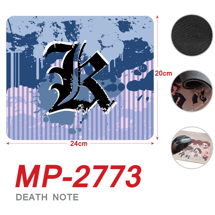 Death note Anime Full Color Printing Mouse Pad Unlocked 20X24cm price for 5 pcs MP-2773