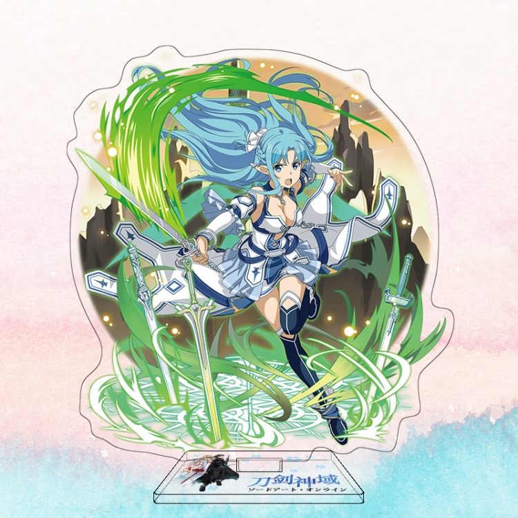  Sword Art Online Anime characters acrylic Standing Plates Keychain 16cm