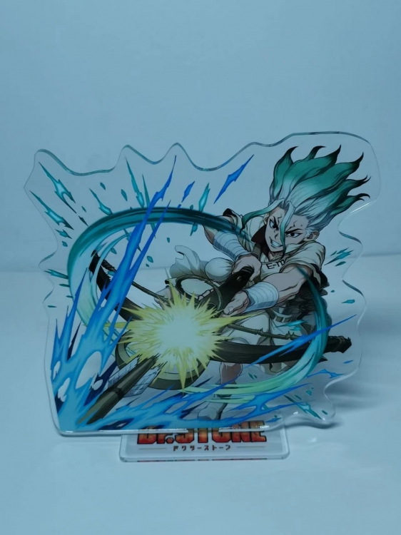 Dr.Stone Anime Laser Acrylic Humanoid  keychain Standing Plates 3348