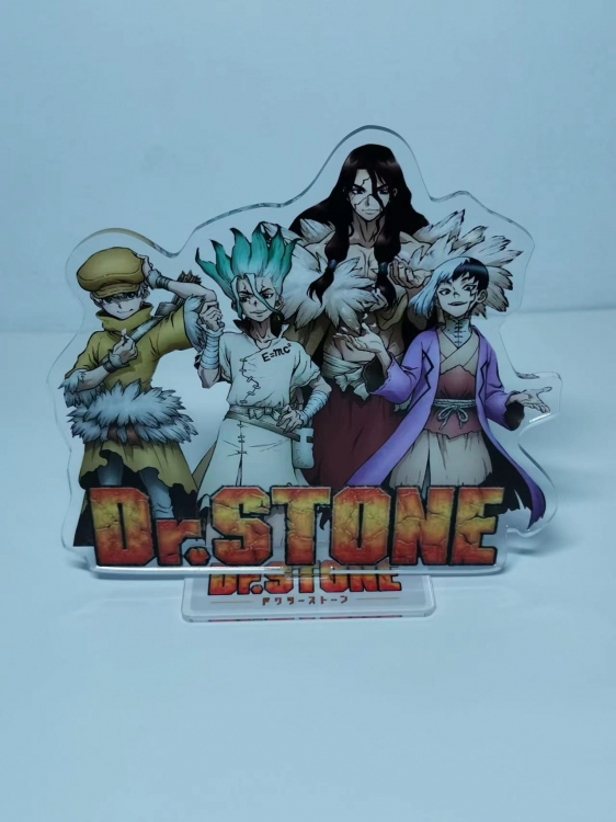 Dr.Stone Anime Laser Acrylic Humanoid  keychain Standing Plates 3352