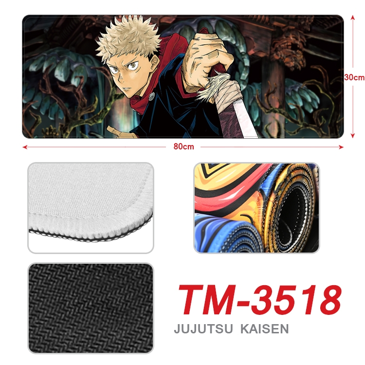 Jujutsu Kaisen Anime peripheral new lock edge mouse pad 30X80cm TM-3518