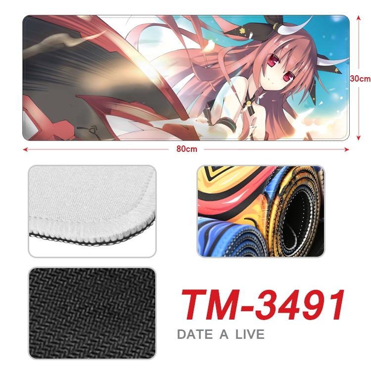 Date-A-Live Anime peripheral new lock edge mouse pad 30X80cm TM-3491